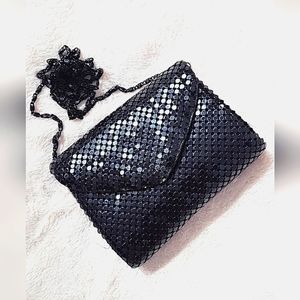 Black Metal Sequin Vintage Purse